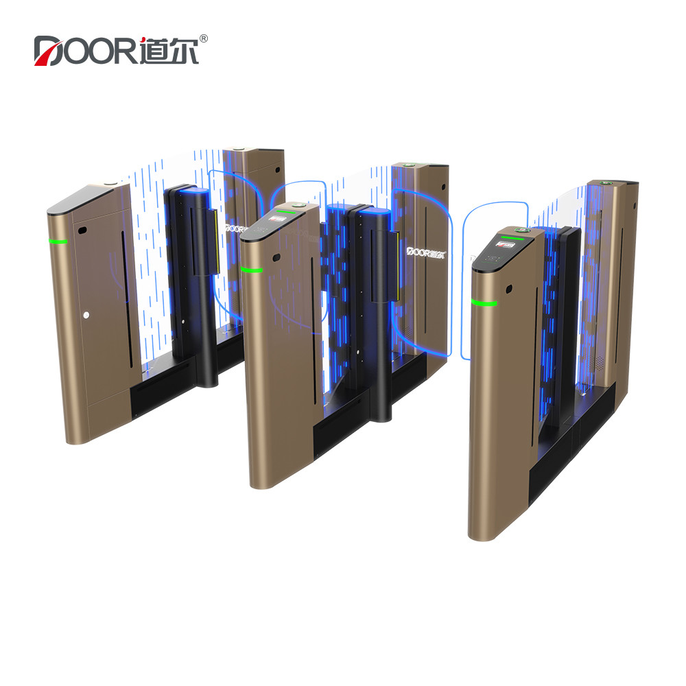 DOOR Turnstile Silver Red Gold Speed Gate With IC Card Face Recognition
