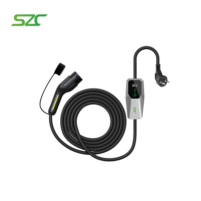 SZC 3.5 KW Carregador de EV portátil de 1 fase Tipo2 Usar em casa EU Plug For Tesla BYD Xpeng Carregamento