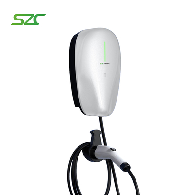 7kW 11kW 22kW ABS Carregador de veículos elétricos tipo 2 montado na parede para residências e estacionamentos na indústria de veículos elétricos da UE