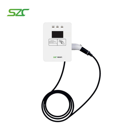 Carregador de veículos elétricos de vidro temperado de 22 kW para uso comercial em estacionamentos interiores