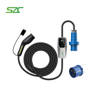 SZC 7kW Carregador EV Portátil Tipo2 Mennekes para Carro Elétrico com 5M Cable Plug Industrial Fácil de Carregar